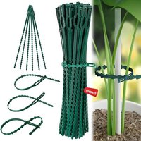 Attaches pour plantes, attaches réglables pour plantes de jardin, attaches universelles, attaches rapides en plastique pour support de plantes 17 cm,
