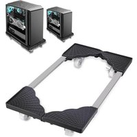 Support Tour PC Mobile avec 4 Roues Verrouillables,Adapté À La Plupart des PC-Noir