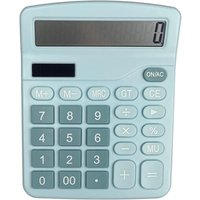 Calculatrice Solaire de Bureau-Grand Écran LCD 12 Chiffres,Fonction Standard,Grands Boutons-Pour Maison et École-Bleu