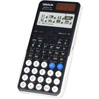 OS-991EX CW Calculatrice scientifique,552,fonction,10 + 2 chiffres,écran écrit,calculatrice solaire et batterie,étui de protection pour l'école,noir