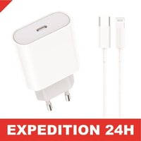 20w Usb C Rapide Chargeur Avec Câble For Iphone 14/14 Pro/ 14 Pro Max/ 14 Plus/ 13/12/ 11/ Se/X/Xs/Xr, Airpods, Usbc Prise Mural Typ