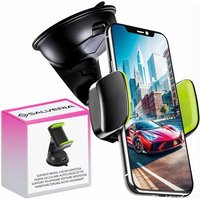 Support Telephone Voiture Ventouse Tableau De Bord Pare Brise Compatible Avec Les Smartphones Jusqu'a 7,6"" Rotation A 360º Positionnement Horizontal