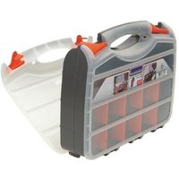 MSV Boite à outils organiseur double Face 32x26cm Transparente