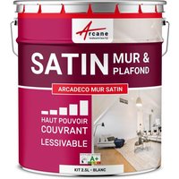 Peinture murale satin velours blanche Blanc 2.5 L
