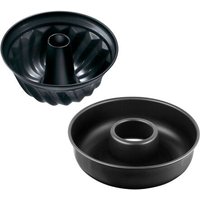 Zenker 9925150 Lot De 2 Moules À Gâteaux, Moule À Kouglof, Moule À Kougelhopf, Moule À Savarin À Fond Lisse, Moule Couronne, Moule À Cheminée, Acier,