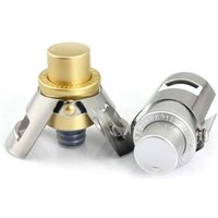 Jeu De 2 Bouchons De Champagne Plaqués Or Et Argent Avec Pompe À Pression Intégrée Pour Maintenir Les Bulles Dans Votre Mousse.