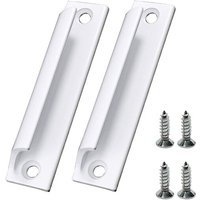 Poignée de porte de balcon extérieure, 2 poignées de porte de terrasse, convient pour la maison, les tiroirs de bureau, les portes d'armoire, etc.