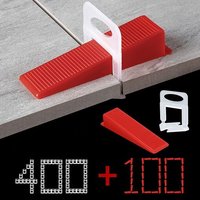 Système De Nivellement De Carrelage De 3mm De Largeur De Joint, 400 Languettes De Traction,100 Pièces Cales Réutilisables Ensemble,Système De