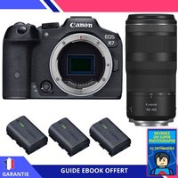 Canon EOS R7 + RF 100-400mm IS + 3 Canon LP-E6NH + Ebook 'Devenez Un Super Photographe' - Hybride Canon