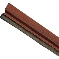 Joint pour portes d'entrée ou d'intérieurJoint adhésif à poserBrosse en poilFeuille plastique entre la brosse82 cmSapelliAluminium