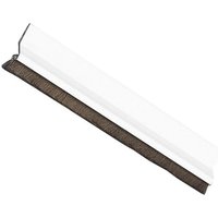 Joint de porte pour les portes d'entrée ou de passageJoint adhésif à superposerBrosse en poilsLame de plastique entre les brosses82 cmBlancAluminium