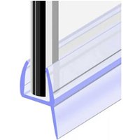 Joint de porte de douche -Caoutchouc transparent-2 m de long-6 à 10 mm d'épaisseur-Imperméable-Pour écrans ou portes incurvés et verticaux-Hauteur :
