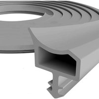 Joint de porte autocollant en caoutchouc pour porte de chambre-15 m-Gris-Avec largeur de rainure de 4 mm-Profondeur de rainure : 7 mm-Profondeur de