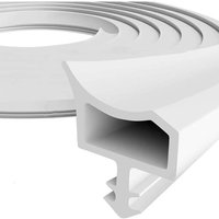 Joint de porte autocollant en caoutchouc,15 m,blanc,avec rainure de 4 mm,profondeur de rainure 7 mm,feuillure de 12 mm
