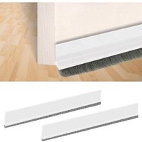 joint brosse 2 pièces isolation phonique porte,bas de porte brosse,joint de porte dentrée,auto-adhésif et peut être coupé à la taille-boudin de porte