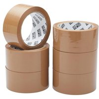 Ruban adhésif pour colis-Ruban brun robuste pour boîtes d'emballage,48 mmx66 m,6 rouleaux-Emballage à usage général silencieux,joint adhésif sécurise
