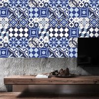 20cm X 20cm - 10 Pièces, Colle Pour Carrelage Mural, Fausse Brique, Faux Carreau De Ciment