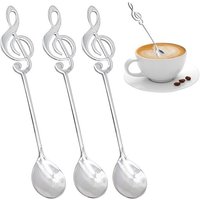 Lot De 3 Cuillères À Café En Acier Inoxydable Cuillère À Dessert Cuillère Cadeau Note Cuillère À Gâteau