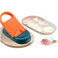 (Orange) Modèle De Machine À Raviolis, Fabricant De Moule À Boulettes 2 En 1, Fabricant De Presse À Tortillas, Moule À Main Pour Emballage De