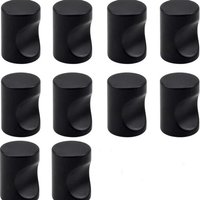 10pcs Noir Tiroir De Porte Poignée, Bouton De Meubles, Unique Trou Rond Boutons De Tiroir, Moderne Boutons De Porte, Poignées De Meuble Pour Placard