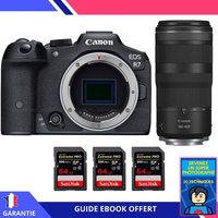 Canon EOS R7 + RF 100-400mm IS + 3 SanDisk 64GB Extreme PRO UHS-II SDXC 300 MB/s + Ebook 'Devenez Un Super Photographe'