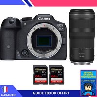 Canon EOS R7 + RF 100-400mm IS + 2 SanDisk 64GB Extreme PRO UHS-II SDXC 300 MB/s + Ebook 'Devenez Un Super Photographe'