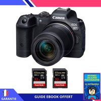 Canon EOS R7 + RF-S 18-150mm STM + 2 SanDisk 32GB Extreme PRO UHS-II SDXC 300 MB/s + Ebook 'Devenez Un Super Photographe' - Hybride Canon