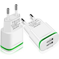 Chargeur Prise Usb Secteur, 2-Pack 2.1a 5v 2 Ports Adaptateur Secteur Universel Led Replacement For Iphone 11 Xr X Xs Max 8 7 6 6s Plus 5s, Samsung