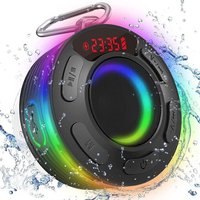 Enceinte Douche Bluetoth Portable Mini Enceinte Bluetoth 5.1 Portables Étanche IPX7 Haut-Parleur avec Ventouse Puissante et Crochet, Bluetooth Radios