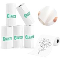 LETNERNY-5 Rouleaux Papier Thermique, Transparent Papier DImprimante Papier Autocollant Imprimable Appareil Photo Impression Papier Pour Appareil