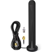 Antenne 4G 5G LTE, Amplificateur Signal Intérieur et Extérieur 15DBI Omnidirectionnelle Étanche Port TS-9/SMA, 3G/4G/5G/GSM/GPRS, pour 4G LTE Mobile