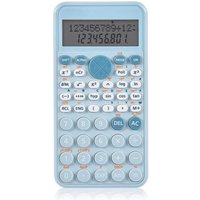 Calculatrice Scientifique,Bleu Mince et portatif, Affichage à Deux Lignes, Calcul Multifonctionnel, Convient aux étudiants ou aux Bureaux
