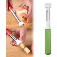 lbgwp60-Extracteur De Coeur Et Éplucheur 2-En-1, Enlevant Le Noyau Des Pommes, Extracteur De Coeur De Pomme Avec Éplucheur, Épluchage De Poires,