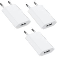 LETNERNY-Chargeur Usb, 5V 1A Usb Pr Adaptateur Secteur, 3 Pièces Embout Chargeur Adaptateur Universel, Pr Électrique Compatible Avec Phone, Pad, Pod,