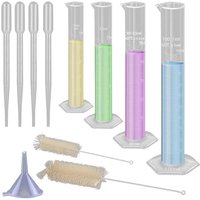 Pack de 4 cylindres d¿¿grad¿¿s,avec 4 pipettes,1 entonnoir et 2 pinceaux