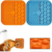 Lot De 2 Tapis À Lécher En Silicone Pour Chien, Tapis À Lécher Pour Nourrir Les Animaux, Pour Le Bain Et Le Toilettage