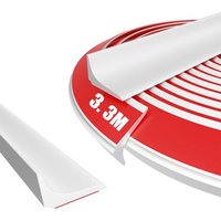Joint d'étanchéité pour plan de travail de cuisine,en silicone,1,5 x 2,5 x 330 cm,blanc