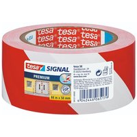 Sécuriser Ruban adhésif de signalisation PVC Rouge/Blanc 66m x 50mm 58131-00000-00