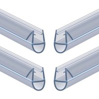 Joint de Douche pour Paroi en Verre,40CM 4PCS 4-6mm Barrière de Douche,Joint Porte Douche pour Vitre,Joint d'Étanchéité Cabine Douche Barrière