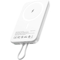 Batterie Externe Magnétique Avec Câble Usb-C Intégré, 10000mah 22.5w Sans Fil Power Bank Usb C In & Out, Charge Rapide Pour Iphone 16/15/14/13/12