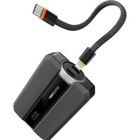 Pd 30w External Battery 10,000 Mah With Detachable Two Ports Integrated Cord, Small Portable Power Bank Quick Charge Battery Charger For