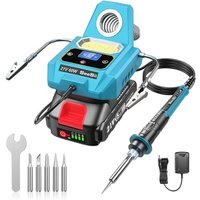 LETNERNY-Station De Soudure Sans Fil - Kit De Fer À Souder Lcd Amélioré Avec Batterie 2,0 Ah, Station De Soudure Électrique Pour Diy, Réparation