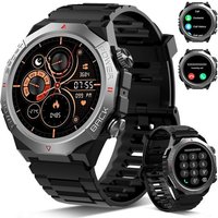 Militaire Montre Connectée Homme Femme Avec Appel Bluetooth, 1.39"" Hd Smartwatch Motre Sport Avec 110+ Modes Sportifs, Podometre