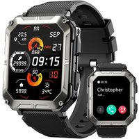 Montre Connectée Homme Avec Appels Bluetooth, Smartwatch Montre Connectée Militaires, Écran Tactile Hd 1,83 Pouces, Smartwatch Montre Connectée Pour