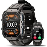 Montre Connectée Homme, 1.96"" Amoled Montre Smartwatch Femme Avec 100+ Modes Sportifs,Podomètre,Lecteur De Musique,Fréquence Cardiaque,Étanche Pour