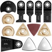 Lame Outil Multifonction, Kit d'accessoires Oscillant Multitool, Ensemble de 32 Lames Universelles pour Scie Oscillante, Compatible avec Multimaster,