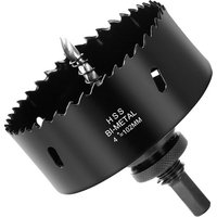 Scie Cloche Bi-métal 102mm, M42 HSS Bimétallique Scie Trèpan avec Foret de Centrage pour Robuste Perceuse à Percer pour Fer, Aluminium, Bois, Cloison