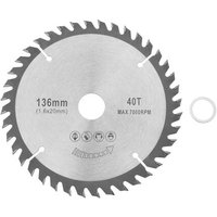 1 lot de lames de scie circulaire TCT spécialisées 136 x 20 x 1,6 mm 40 dents compatible avec Makita DSS501Z MAX 7000 tr/min pour couper du bois, du