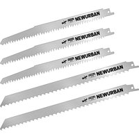 Paquet de 5 Lames de Scie Alternative en Acier Inoxydable pour la Coupe de Nourriture d'Os de Viande Congelée 9in/230mm