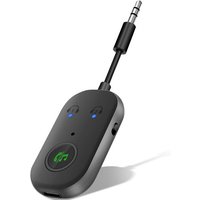 Bluetooth 5.3 Adaptateur Emetteur, 2 en 1 Bluetooth Emetteur Récepteur Prend en Charge 2 Écouteurs, 3,5 mm AUX Jack Emetteur pour TV, Téléphone